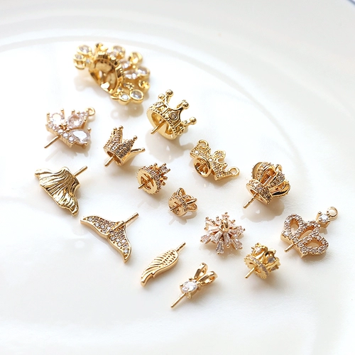 Настоящие золото покрыты Apiao Crown Meriduly Tail Mlate Wings Diy Jewelry Servg