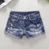 Mùa hè mới của phụ nữ denim quần short chic gió thời trang mỏng rìa quần jean màu sequin retro cổ điển - Cộng với kích thước quần áo Cộng với kích thước quần áo