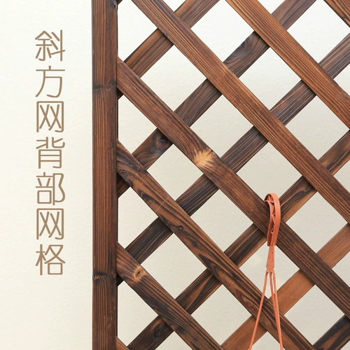 Стеновая комната с твердым деревом Стены висят цветочная подставка декоративная анти -коррозионная деревянная подвеска балкон для цветочного горшка подвесная стойка железной стенд на стене