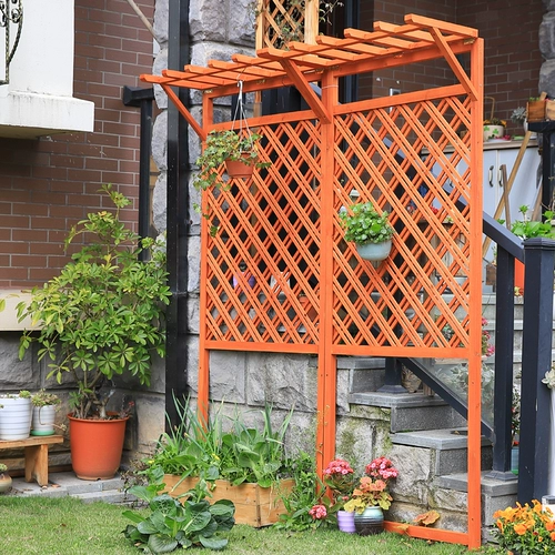 Антикоррозивный деревянный забор, цветочная стойка сад деревянный забор, балкон забор, карбонизированная сетка с твердым деревом сетки