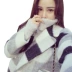 Mùa thu đông 2019 mới Áo len kẻ sọc của phụ nữ Hàn Quốc Áo len mỏng mỏng cỡ lớn - Áo Hàn Quốc Áo Hàn Quốc