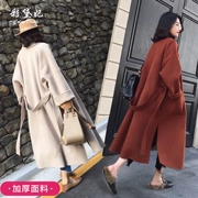 Mùa thu đông 2019 mới cho phụ nữ Hàn Quốc áo khoác len dày nữ Slim áo len dài cỡ lớn - Áo Hàn Quốc
