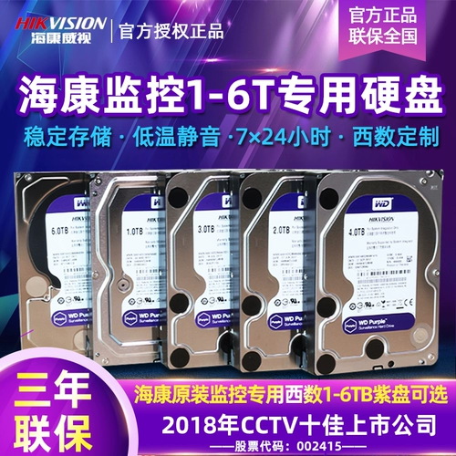 Подлинные WD/Western Data 1 2 3 4 6 TB Purple Disk Мониторинг специального видео с жестким диском видео