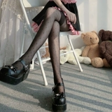 Кружевные носки, летние тонкие сексуальные колготки, высокие сапоги, черные гольфы
