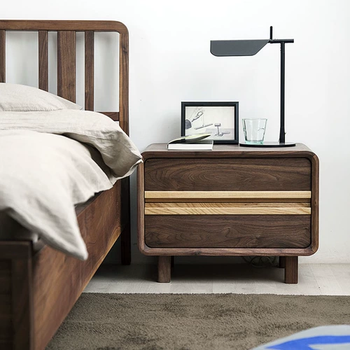 Система хранения для кровати из натурального дерева, коробочка для хранения, скандинавский современный и минималистичный оригинальный диван