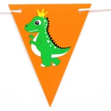 Вечернее платье для детского сада, украшение для ногтей, мультяшный треугольный динозавр, принт