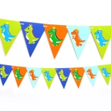 Вечернее платье для детского сада, украшение для ногтей, мультяшный треугольный динозавр, принт