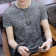 2018 người đàn ông mới của băng lụa ngắn tay T-Shirt nam vòng cổ phần mỏng thanh niên mùa hè Hàn Quốc Slim nửa tay áo sơ mi