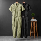 Летний тонкий трендовый комплект, штаны, комбинезон, короткий рукав, в корейском стиле