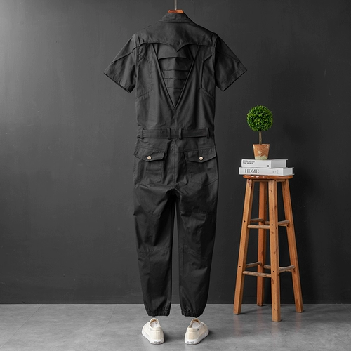 Летний тонкий трендовый комплект, штаны, комбинезон, короткий рукав, в корейском стиле