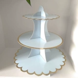 Одноразовая полка бумага для торта Три -слоя бронзового дня рождения десерт десерт украшения Поставки отображают лоток