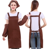 Мужской модный кофейный хлопковый фартук для маникюра для работы, в корейском стиле, делается под заказ, с печатью вашего логотипа