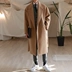 Áo khoác len mùa đông nam trench coat xu hướng Hàn Quốc áo len giản dị giữa áo khoác ren dày - Áo len Áo len