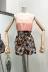 G 16 [với vành đai] mùa hè mới thời trang hoang dã retro slim pattern stretch eo Hàn Quốc phụ nữ quần short giản dị