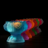 Тибетские красочные глазурованные восемь благоприятных ламповых ламп лотос