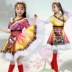 Trang phục trẻ em Quần áo biểu diễn trẻ em Dân tộc Mông Cổ Quần áo khiêu vũ Trẻ em Tây Tạng Trang phục múa Mông Cổ - Trang phục