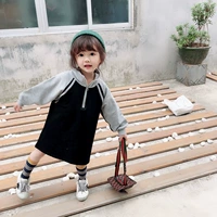 Осенняя детская толстовка, модный длинный комплект, шарф, жакет, коллекция 2021, в корейском стиле, средней длины