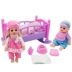 Búp bê đồ chơi trẻ em cô gái công chúa phòng búp bê giả giường cũi thực tế chơi nhà cái nôi giường nhựa thế giới đồ chơi Đồ chơi gia đình