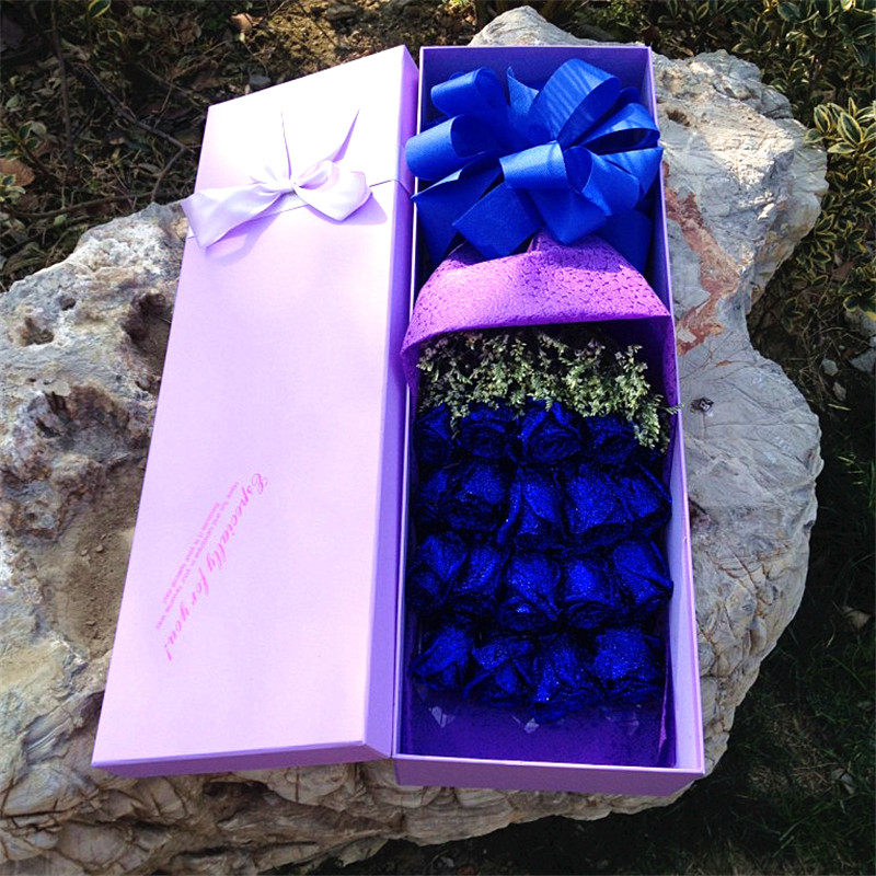 蓝玫瑰鲜花速递蓝色妖姬礼盒生日礼物北京上海苏州广州常州全国送