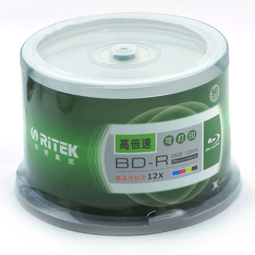 Tongde 12x Blu-ray BD-R Record Disk 25G Can Printed White Discs 50 штук бочек