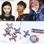 Hàn Quốc Trâm acrylic Đàn ông và Phụ nữ Máy bay nhỏ Huy hiệu Smiley Graffiti với Huy chương của Ghim trang sức Tây hội - Trâm cài trang sức cài áo