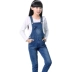 Quần áo trẻ em cho bé gái mùa thu phù hợp với quần bé gái lớn quần denim mùa xuân và mùa thu mới cho trẻ em - Quần jean quần jean lót lông trẻ em Quần jean