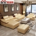 lớp đầu tiên của da sofa da căn hộ kích thước nhỏ gọn đồ nội thất da sofa da góc phòng khách hiện đại sẵn sàng - Ghế sô pha
