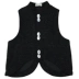 MintCheese thiết kế độc lập thanh lịch của Pháp tòa án vỏ vỏ nút len ​​màu điểm đen vest