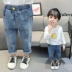 2019 mùa thu mới quần jeans bé gái 1-3-5 tuổi Cô gái trẻ em hoang dã quần tây thời trang kiểu quần harem - Quần jean