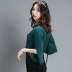 18 năm mùa thu và mùa đông mới Hàn Quốc mềm thời trang giả bờm V-Cổ chia tay áo áo len màu rắn áo áo khoác len cardigan nữ Cardigan