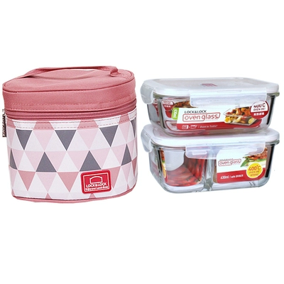 Лексиэле пряжка стекло сохранение рисовой коробки фрукты Bento Girl Food Box маленькая микроволновая печь LLG429CS003