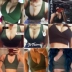 Mùa hè ins sexy V-Cổ thể thao đồ lót nữ chống sốc tập thể dục chạy đào tạo tập hợp chống thiết vest áo ngực