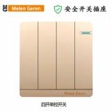 Тип 86 Шампанского золота с пятью -отверстие двойное двойное одноразовое одно -открытое одно -контрольное двойное двойное переключатель 10A двухэтажный