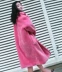 2018 mùa thu và mùa đông Bài Hát 茜 cùng một đoạn màu hồng faux fur coat ngọt ngào mềm chị quần áo mùa thu và mùa đông đơn ngực áo sang trọng Faux Fur