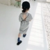 Cô gái mùa hè ngắn tay T-Shirt váy dài lỏng áo trong trẻ em của Hàn Quốc thời trang váy nửa tay váy dài