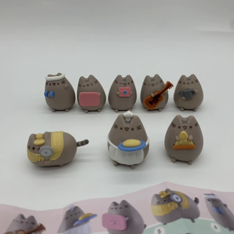 Коллекционная фигурка PUSHEEN CORP набор из 8 шт., экологичный пластик, ~4 см