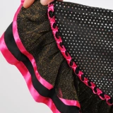 Плаза танцевальная юбка новая розовая танцевальная юбка танцевальная танцевальная юбка квадратная подруга латинская юбка для блеска сетка D-012