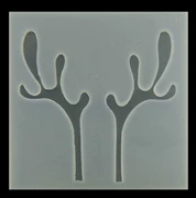 Mới DIY handmade pha lê thả gel silicone khuôn elk kẹp tóc khuôn silicon mờ với cùng một đoạn