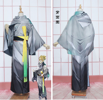 taobao agent Let's draw a custom sword messy dance too sword -knife lion king gray pattern cos cos kimono lightwear yukata remaining