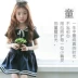 Cô gái Hàn Quốc váy hải quân ngắn tay mùa hè Váy bé trai thủy thủ phù hợp với trẻ em Nhật Bản váy gió đại học - Váy đầm công chúa cho bé gái Váy