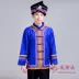 New Zhuang trang phục trang phục nam người lớn March ba thiểu số quần áo khiêu vũ cucurbit lụa hiệu suất quần áo dài tay áo quần vải nam Trang phục dân tộc