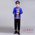 New Zhuang trang phục trang phục nam người lớn March ba thiểu số quần áo khiêu vũ cucurbit lụa hiệu suất quần áo dài tay áo Trang phục dân tộc