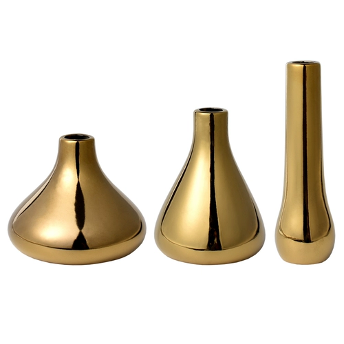 Скандинавская брендовая золотая глина в форме цветка, украшение, скандинавский стиль, легкий роскошный стиль, маленькая вазочка