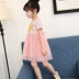 Váy bé gái hè 2019 bé gái mới đầm ngắn tay bé công chúa đầm trẻ em váy đầm nước ngoài váy hè - Váy