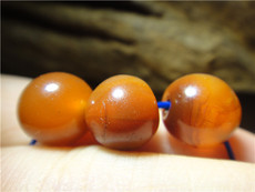 Ювелирные изделия и полуфабрикаты 〓3颗〓西藏传世老玛瑙 明清老玛瑙古珠老佛珠多宝手串隔珠配珠