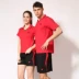 New bông nam giới và phụ nữ bóng chuyền quần áo phù hợp với cặp vợ chồng chính hãng thoáng khí và nhanh chóng làm khô ngắn tay quần vợt cạnh tranh thể thao