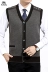 Của nam giới V-Cổ vest nút dày cardigan len vest trung niên áo len vest vai gà tim cổ áo nam vest khoác len mỏng Dệt kim Vest