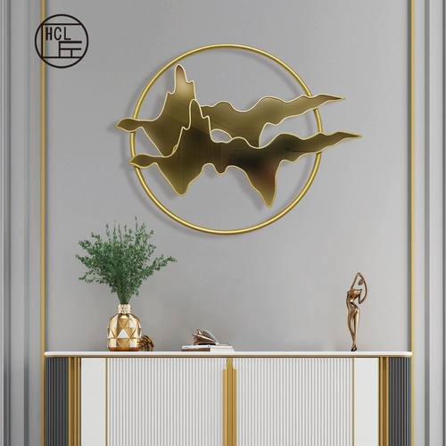 Новая китайская стена крыльца декоративная горная тень стена висит прикроватная подвесная чайная комната стерео стены