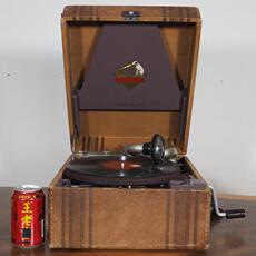 Виниловый проигрыватель 古董日本产小狗牌胜利victor 手提箱式黑胶唱机 78转留声机音质良
