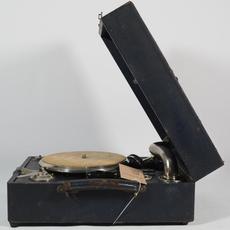 Виниловый проигрыватель 古董英国老式提箱式唱机 手摇留声机 黑胶唱片机 发条动力78转